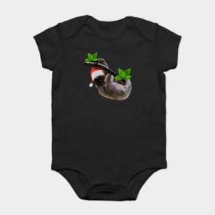 Funny Soth, Xmas Santa Hat, Christmas Animal Baby Bodysuit